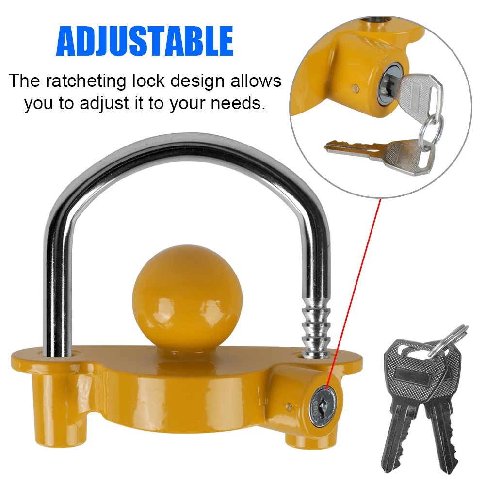 견인 볼 보안 도난 방지 트레일러 커플러 히치 잠금 장 - U Lock Heavy Duty 리뷰 및 가격
